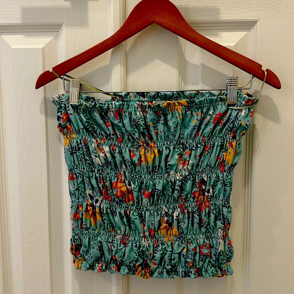 NWOT Bishop + Young Floral tube top in size small